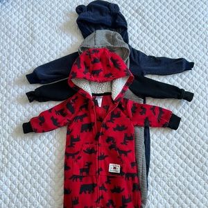 One piece hooded outfits